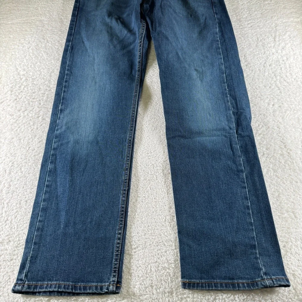 Men's Size 34x32 Levi 505 Regular Fit Denim Blue Jeans Medium‎ Wash Clean